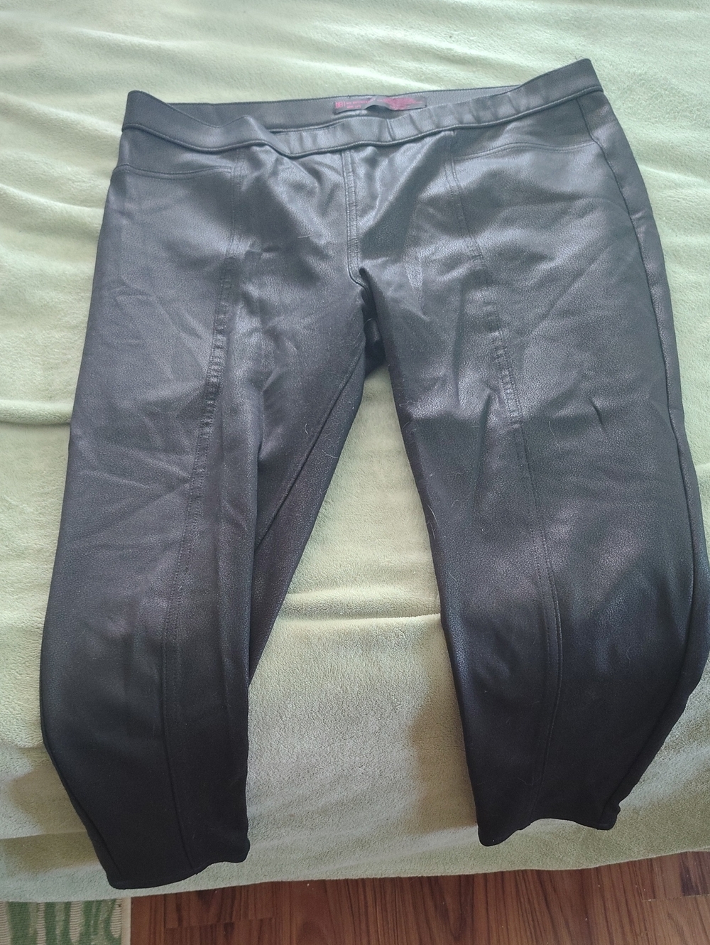 No Boundaries Black Faux Leather Capri Pants